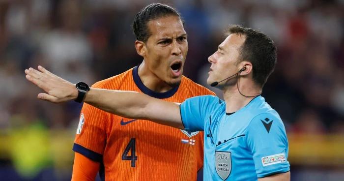 Van Dijk blasts referee as Liverpool ace suffers Euro 2024 heartbreak vs England