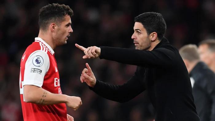 Arteta was happy to axe Aubameyang and Ozil but Xhaka's goodbye was different