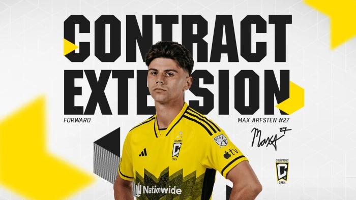 Columbus Crew sign Max Arfsten to multi-year contract extension