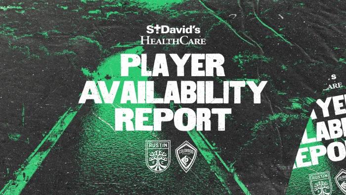 Player Availability Report: Austin FC vs. Colorado Rapids | Oct. 19, 2024