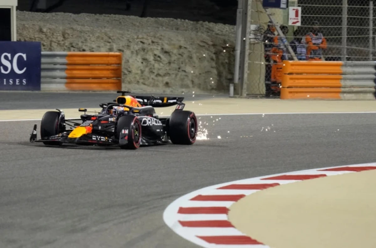 Red Bull driver Max Verstappen of the Netherlands steers his car during qualification ahead of the Formula One Bahrain Grand Prix at the Bahrain International Circuit