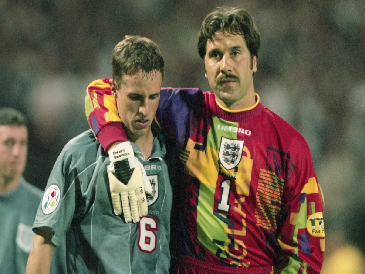 Gareth Southgate David Seaman Euro 96 heartbreak