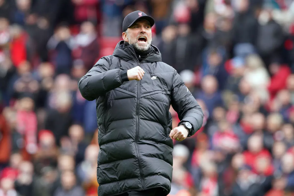 Jurgen Klopp celebrates after Liverpool vs Watford