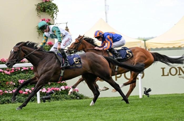 Porta Fortuna ridden by Tom Marquand wins the Coronation Stakes at Royal Ascot