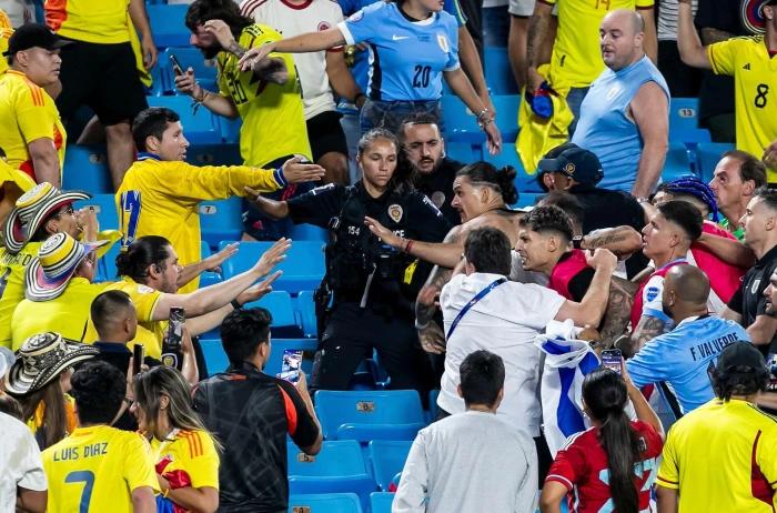 WATCH: Darwin Nunez throws punches at Colombian supporters amid Copa America violence