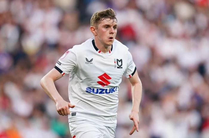 MK Dons forward Max Dean during the League Two play-offs