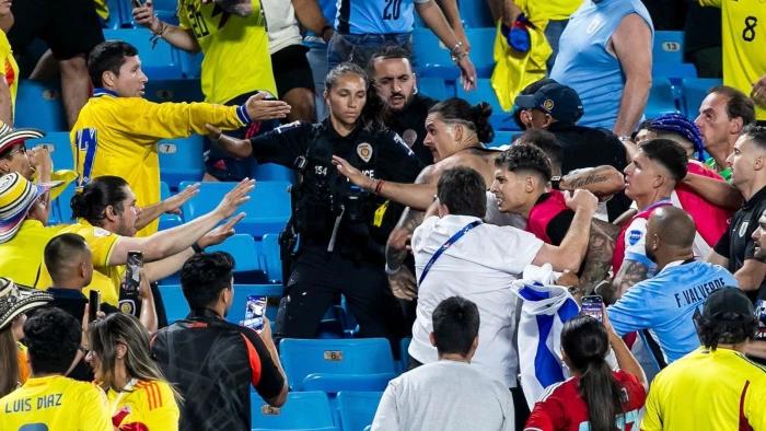 Copa America: Uruguay FA 'strongly condemns' clash between players and fans