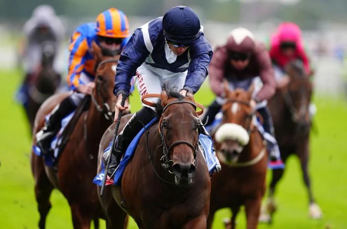 Celandine ridden by Tom Marquand wins the Lowther Stakes at York