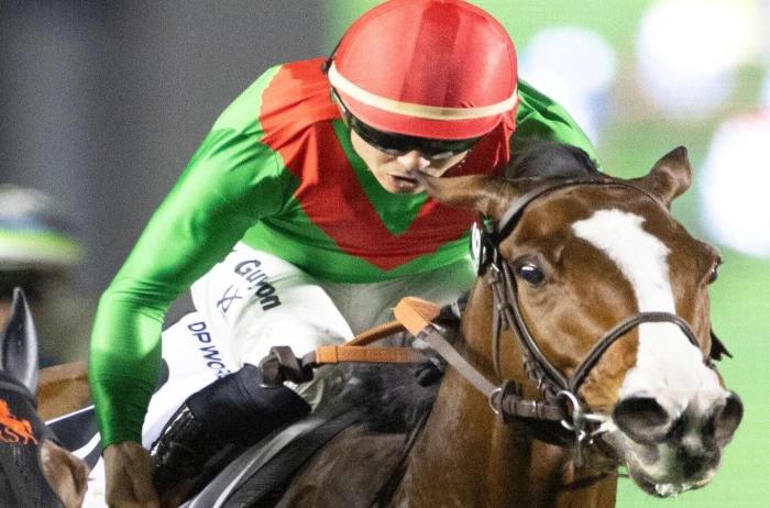 Facteur Cheval ridden by Maxime Guyon wins the Dubai Turf