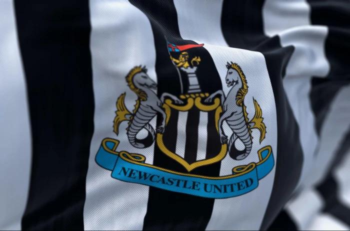 Fabric background with the Newcastle United flag waving - July 2023