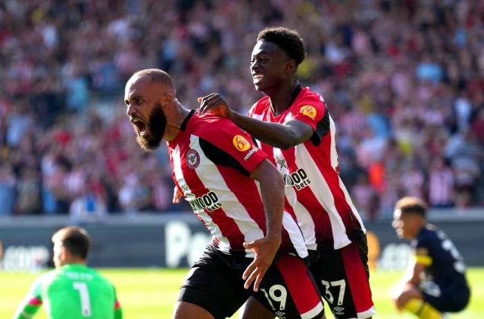 Bryan Mbeumo scores for Brentford