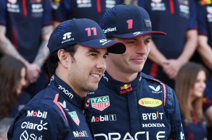 Sergio Perez and Max Verstappen