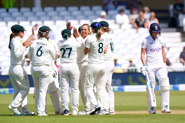 Australia women Test celebration