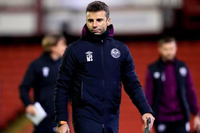 Brentford’s goalkeeping coach Manu Sotelo