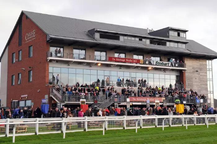 A view of the grandstand at Carlisle Racecourse, October 2011