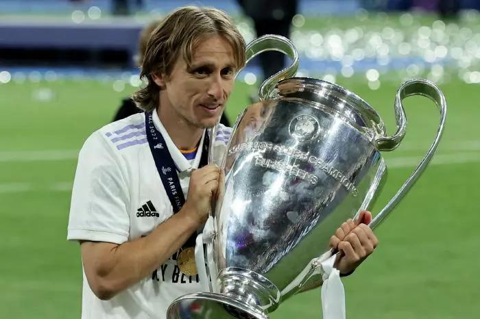 Luke Modric with Champions League trophy