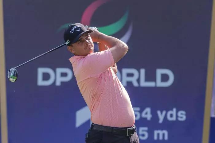 Christian Bezuidenhout teeing off on the DP World Tour