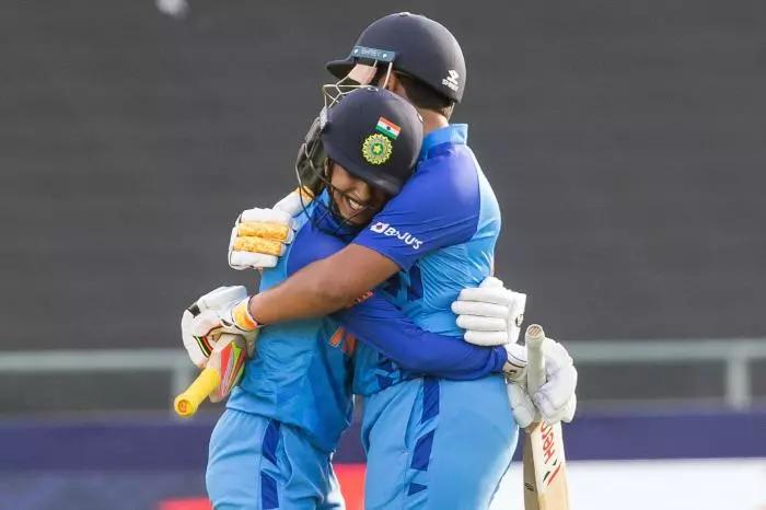 India's Jemimah Rodrigues celebrates