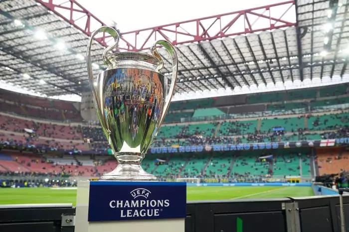 Inter vs AC Milan Champions League trophy