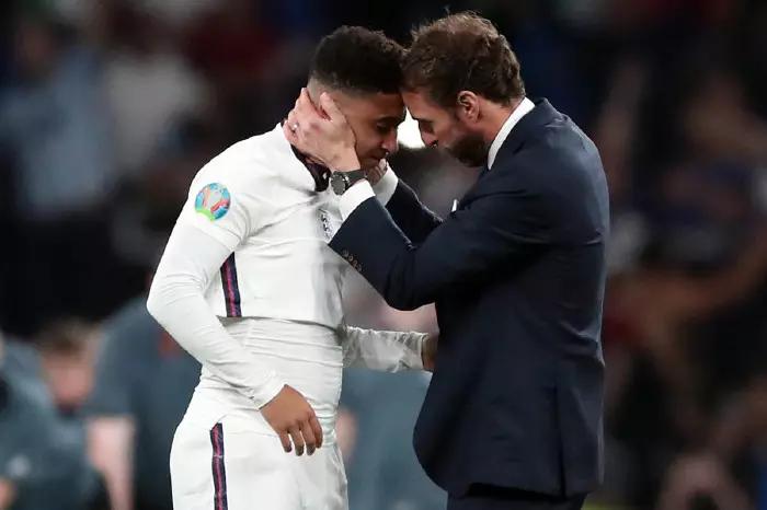 Jadon Sancho and Gareth Southgate