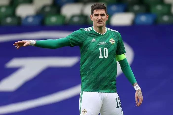 Kyle Lafferty playing for Northern Ireland