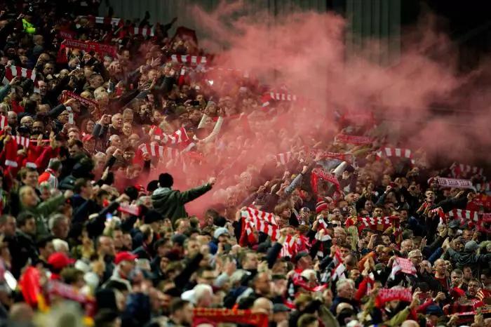 Liverpool fans at Anfield