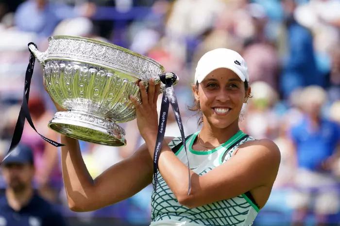 Madison Keys trophy