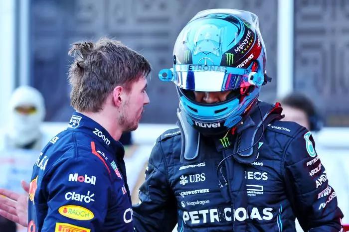 Max Verstappen and George Russell 