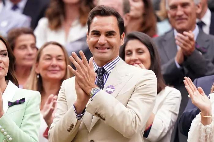 Roger Federer at Wimbledon 4 Jul 2023