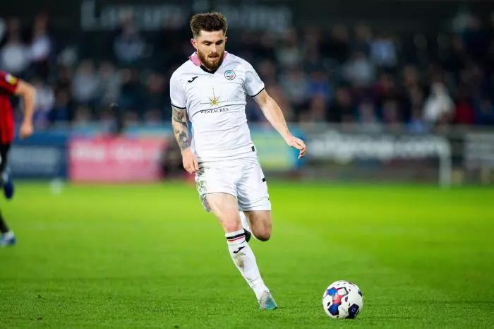 Ryan Manning playing for Swansea City