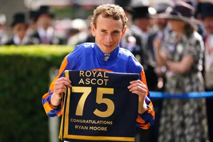 Ryan Moore reaches 75-winner milestone at Royal Ascot