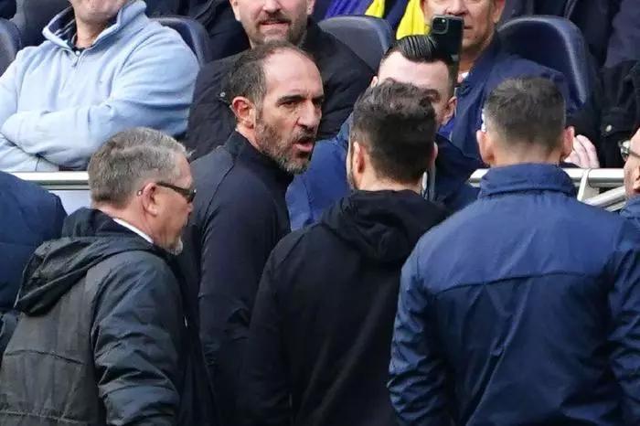 Tottenham manager Cristian Stellini and Brighton manager Roberto De Zerbi