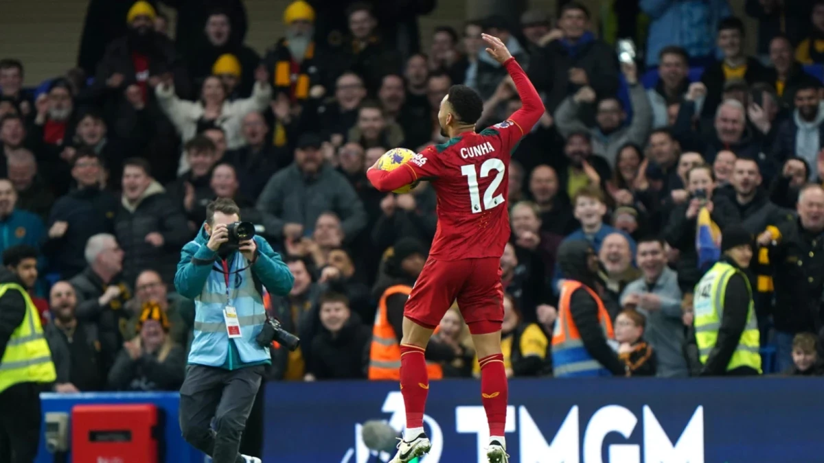 Wolves' Matheus Cunha hat-trick against Chelsea 4 Feb, 2024