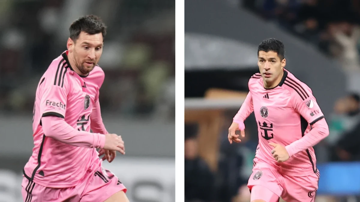 Lionel Messi and Luis Suarez