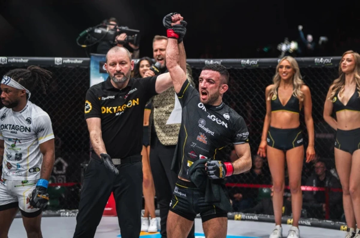 Aaron Aby in action at Oktagon