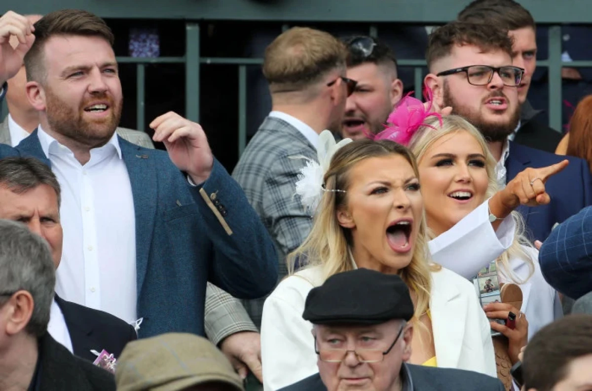Ayr racegoers at the Scottish Grand National