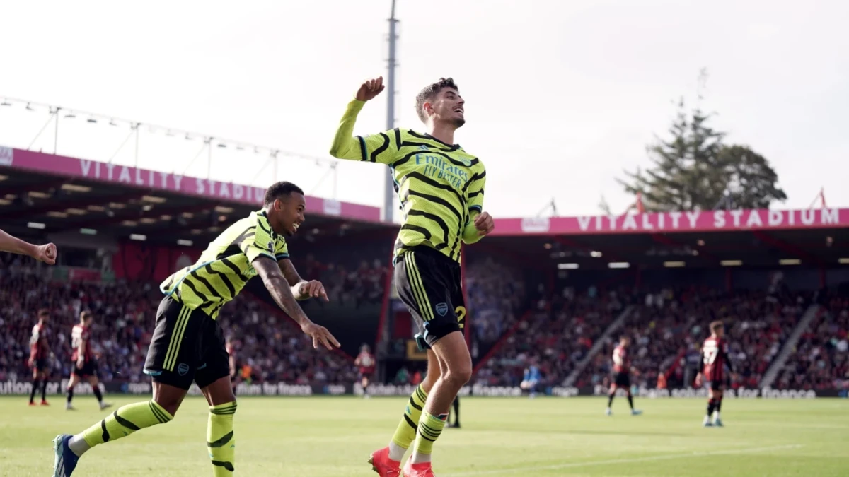 Kai Havertz celebrates Sept 2023