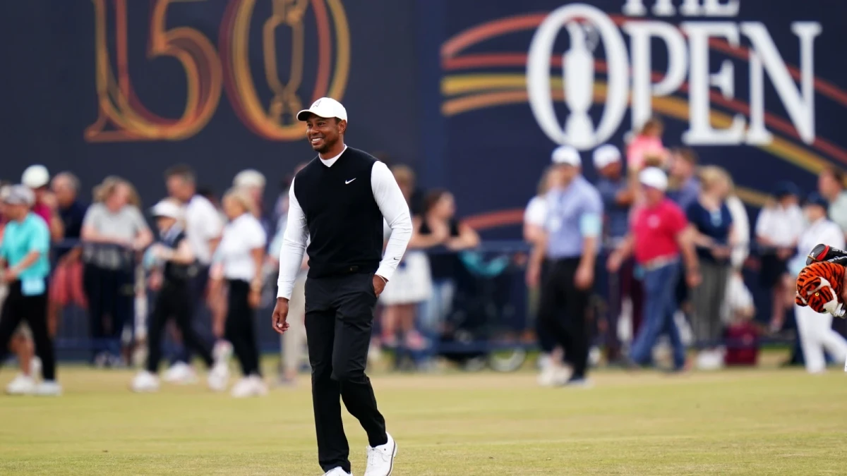 Tiger Woods at St Andrews 2022