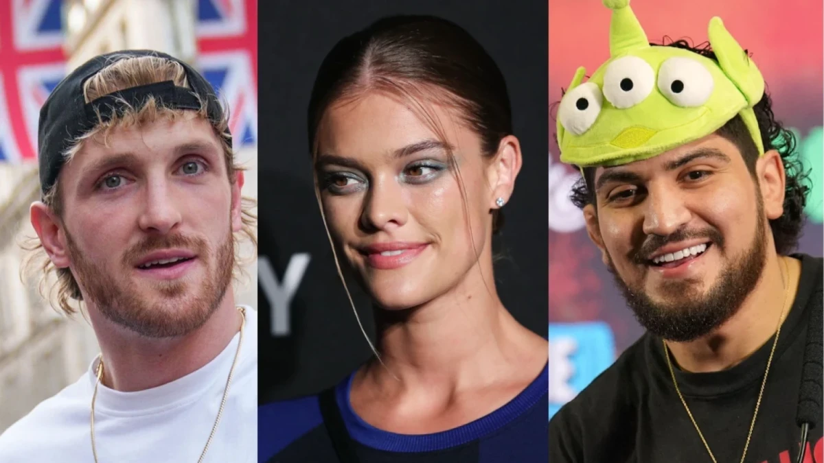 Logan Paul, Nina Agdal and Dillon Danis