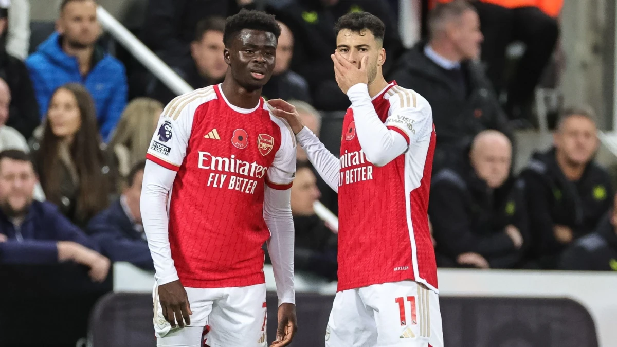 Bukayo Saka and Gabriel Martinelli