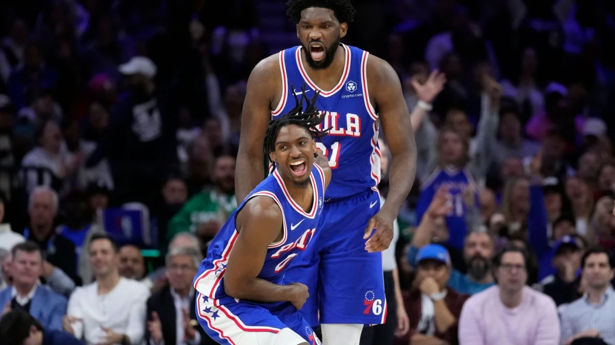 Tyrese Maxey and Joel Embiid