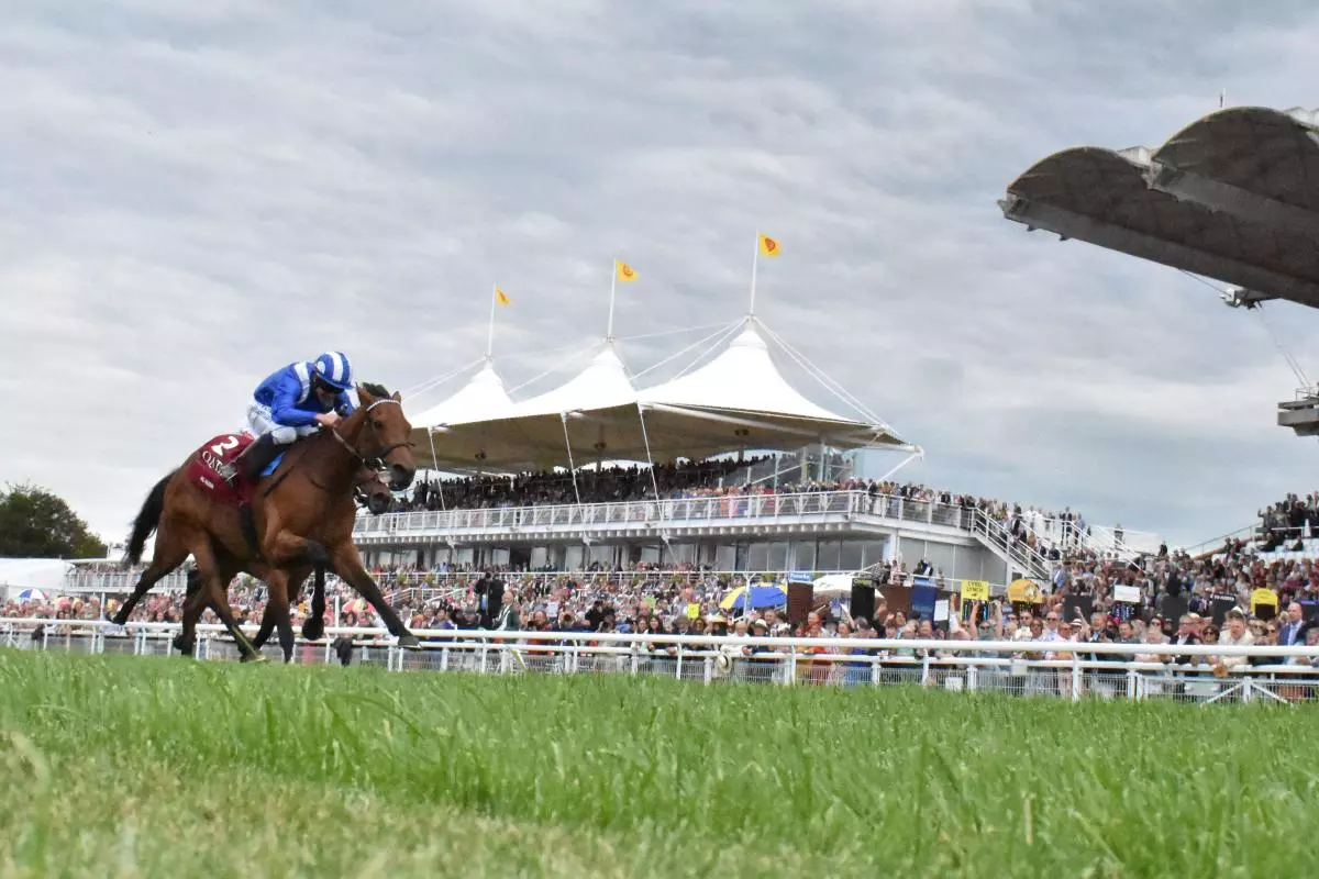 Al Husn, ridden by Jim Crowley wins the Nassau Stakes at Goodwood