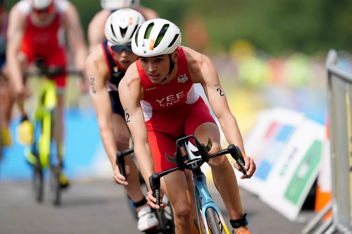 Alex Yee in Triathlon action at the 2022 Commonwealth Games