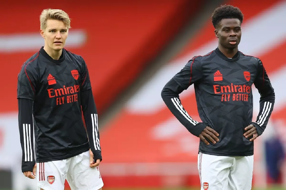 Arsenal Martin Odegaard Bukayo Saka Mar21