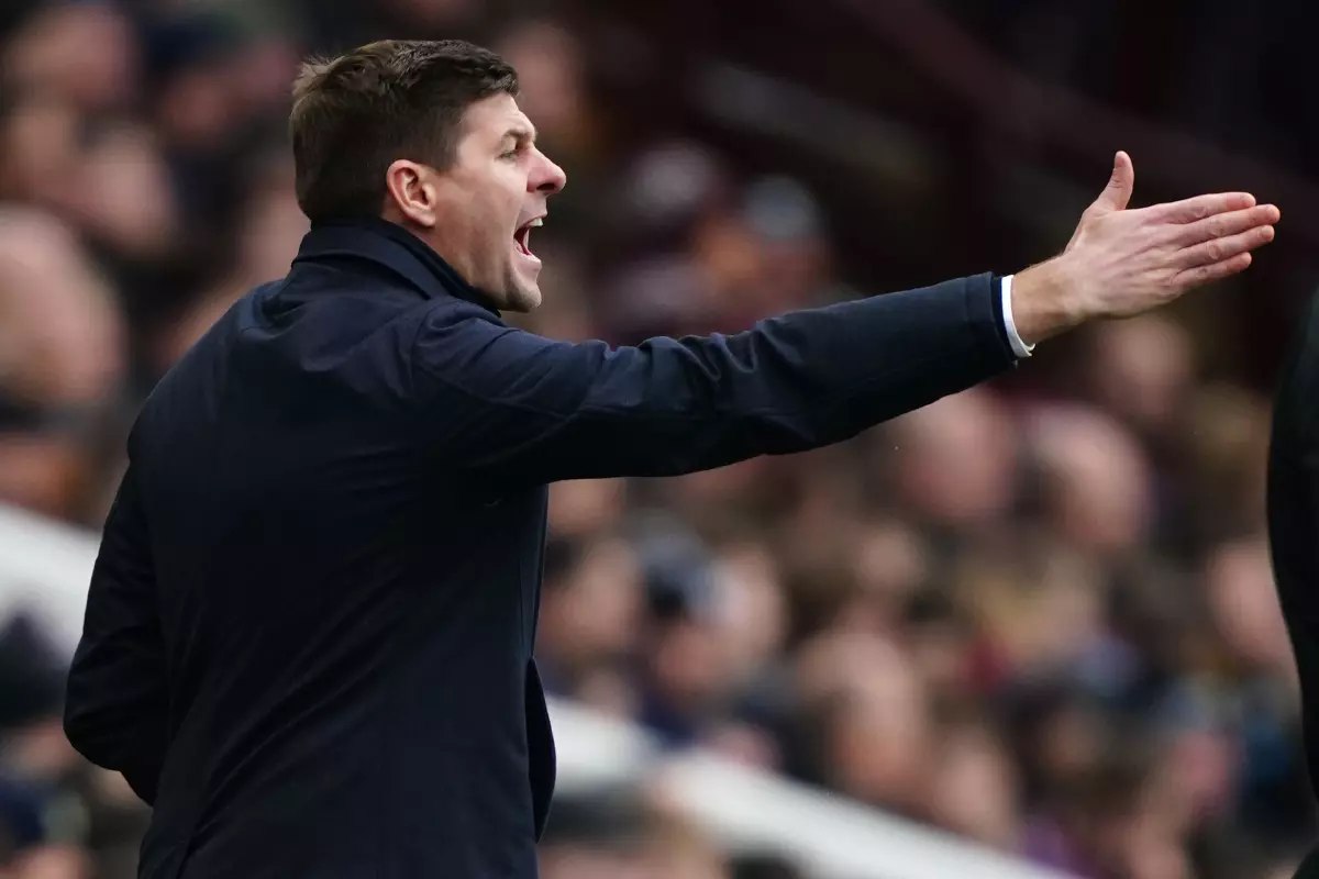 Aston Villa manager Steven Gerrard on the touchline during the Premier League match at Villa Park, Birmingham. Picture date: Saturday March 5, 2022.