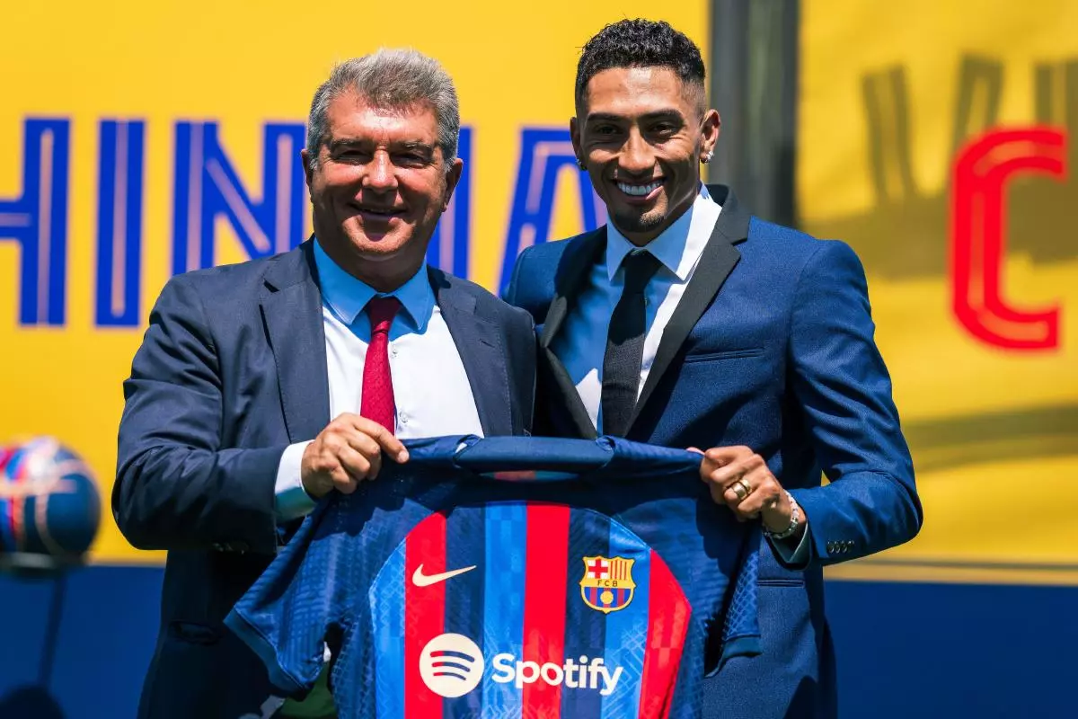 FC Barcelona official presentation of Raphinha