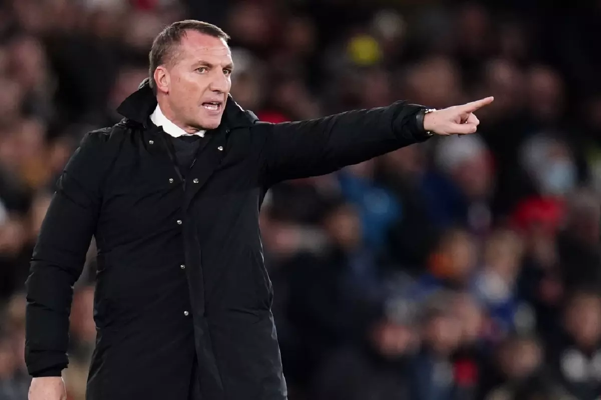 Brendan Rodgers pointing Leicester City Dec21