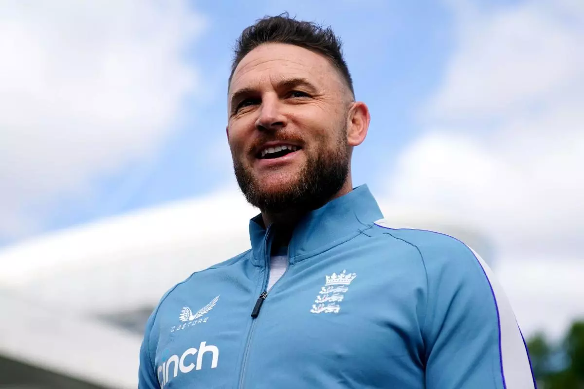 England coach Brendon McCullum during a press conference at Lord's