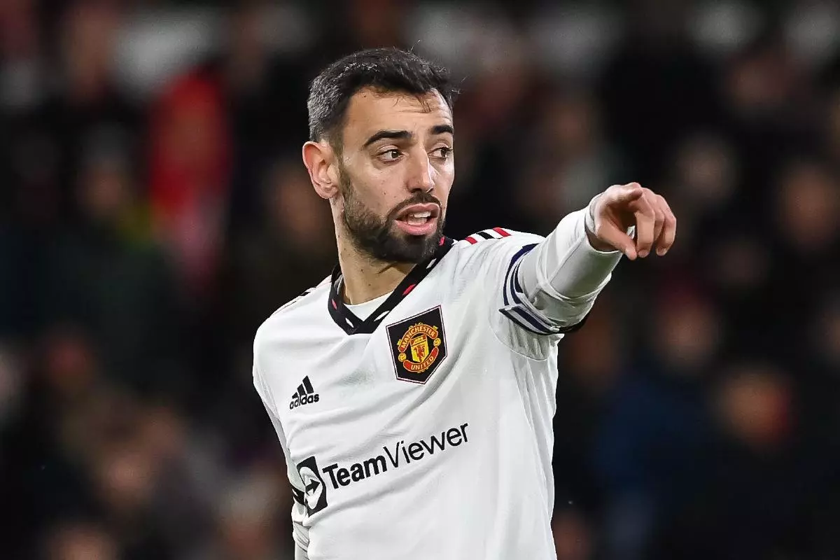 Bruno Fernandes of Manchester United 25 Jan 2023