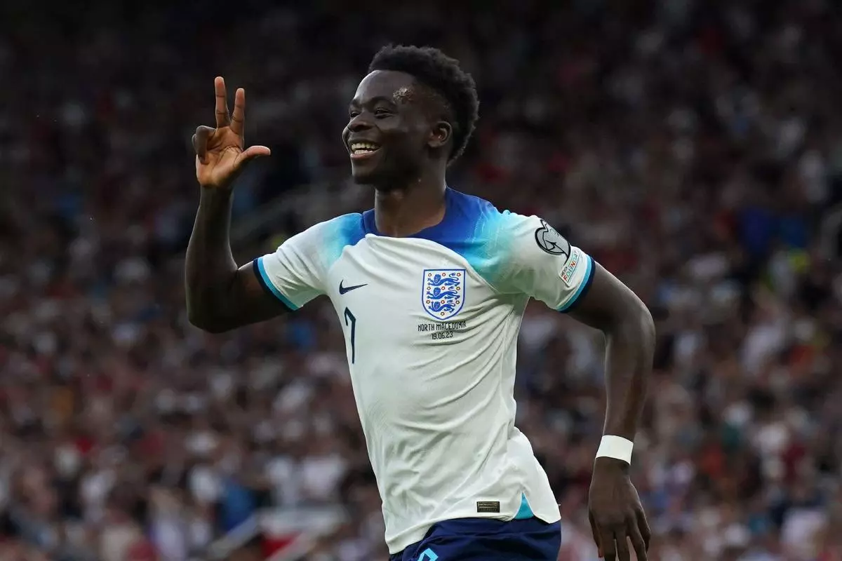 Bukayo Saka of England 19 Jun 2023